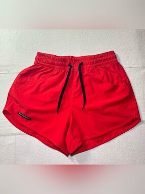 Original Women’s Watermen Aloha Stretch Lifeguard Swim Board Shorts, Red, Small